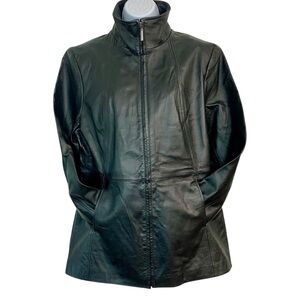 WORTHINGTON Leather Car Coat Jacket Sz L